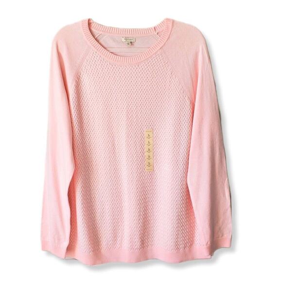 Women Pink Balletcore Sweater L Cottagecore Granny Pastel Babygirl Feminine NEW - Picture 1 of 11